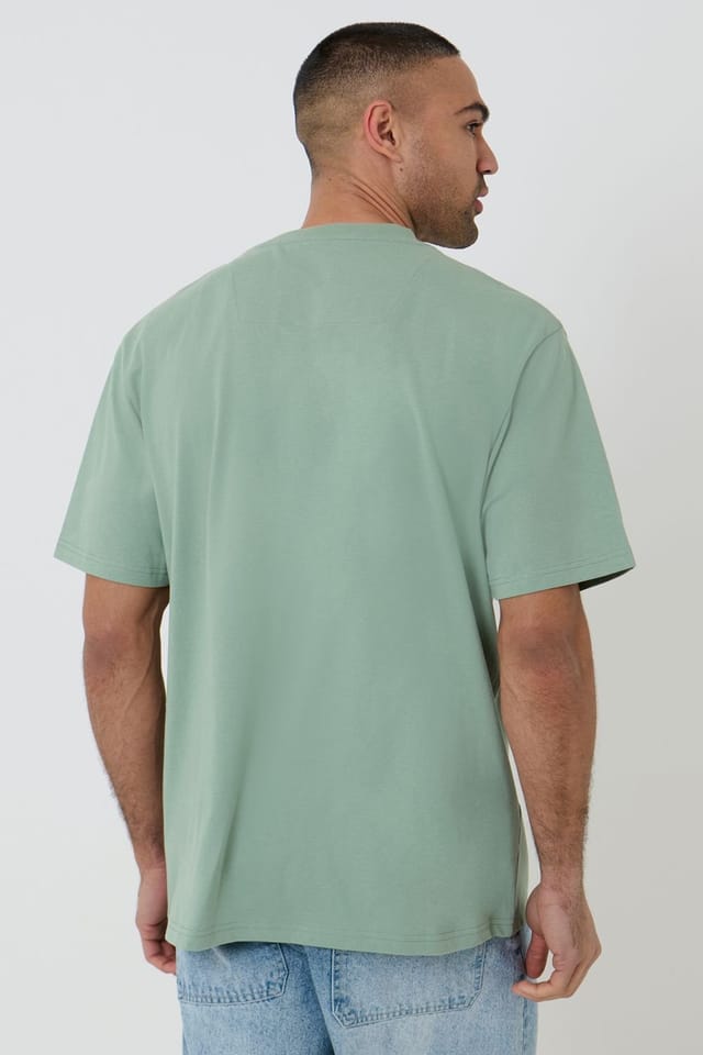 Threadbare Threadbare Men's 2-Pack Relaxed Fit Cotton T-Shirts in Green - 2