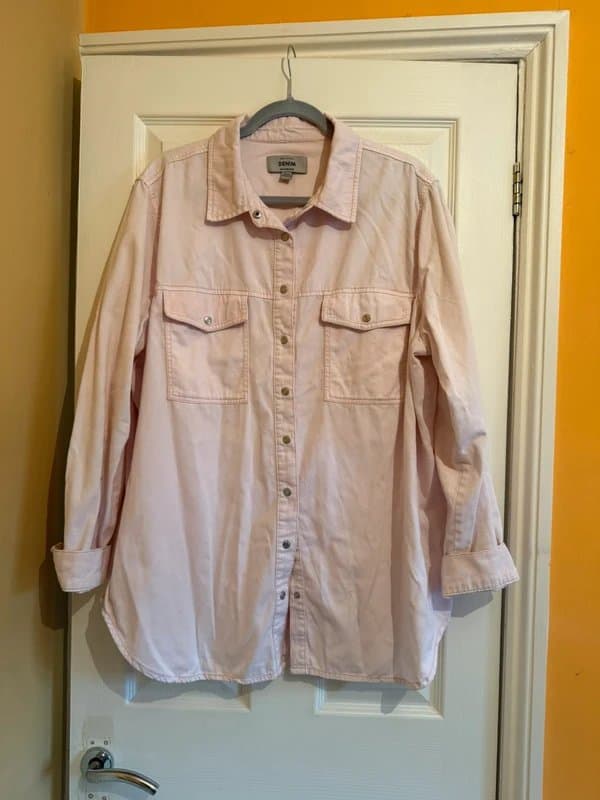 New Look Pink Denim feel Shirt