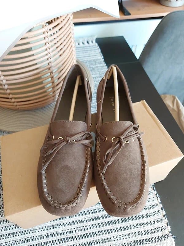 V by Very V by Very chocolate brown suede moccasins UK6
