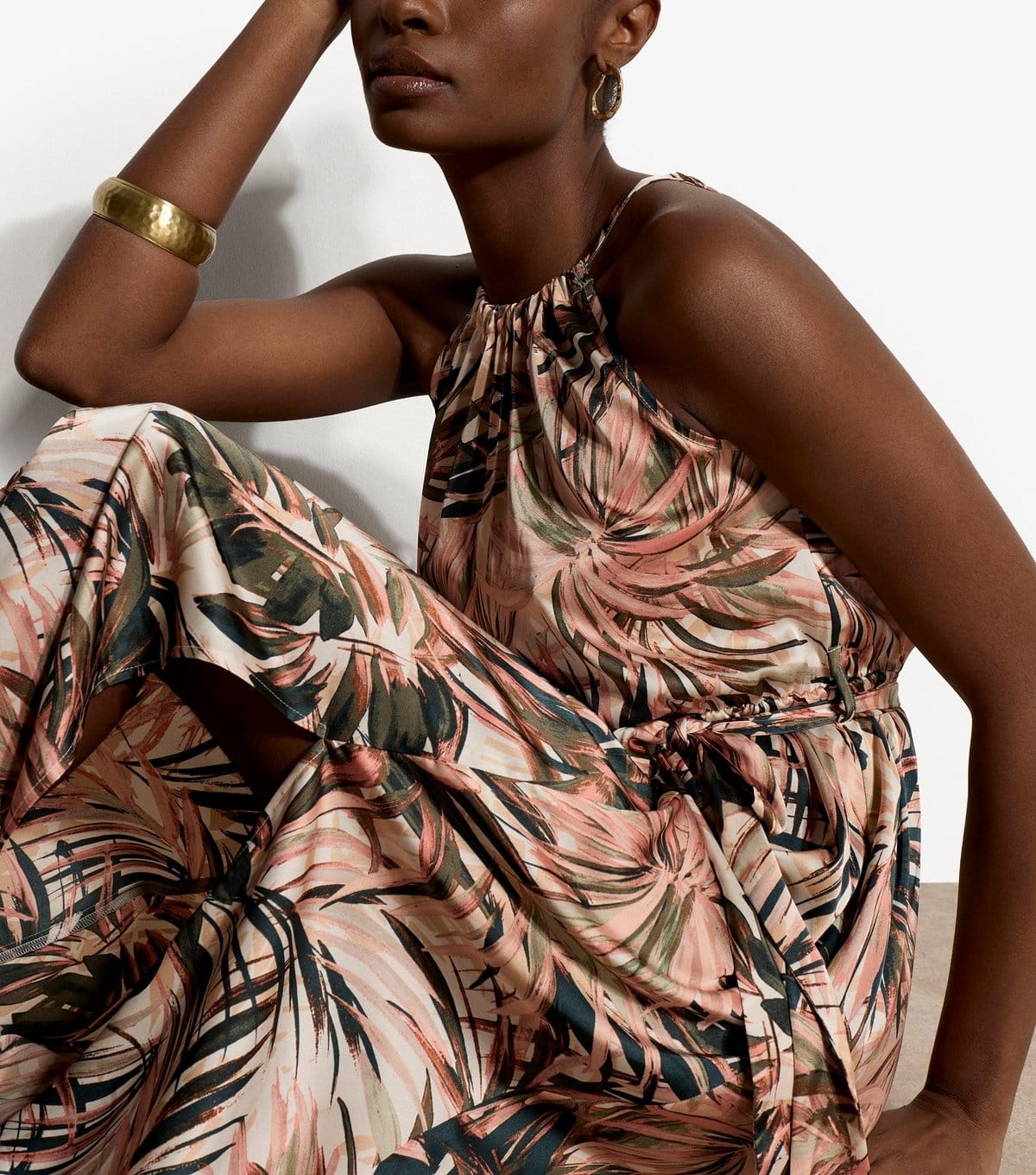 Apricot Women's Tropical Print Midi Dress Apricot New Look - 4