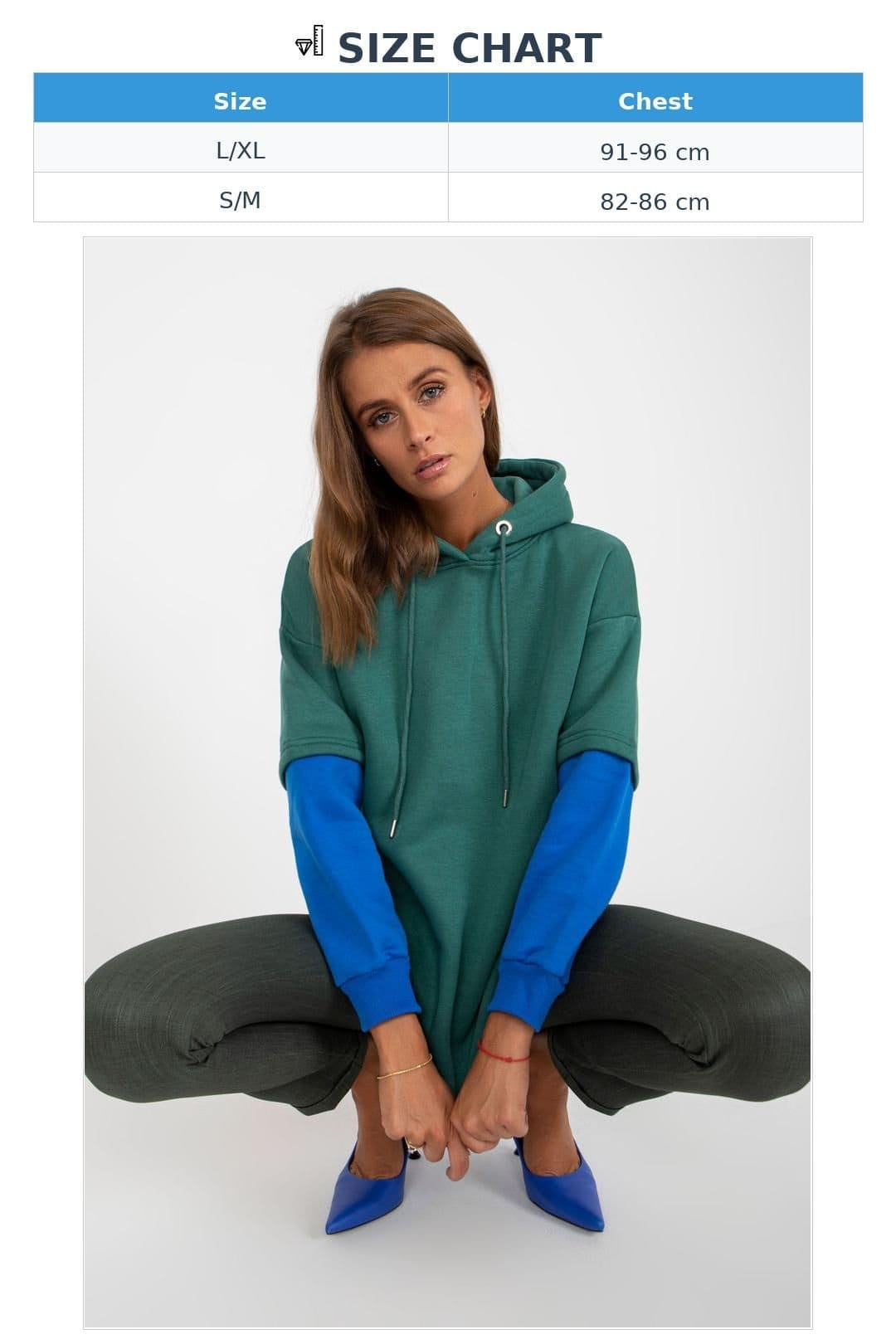 Love Lace Love Lace Women's Extended Cut Hooded Long Sleeve Sweatshirt in Green - 4