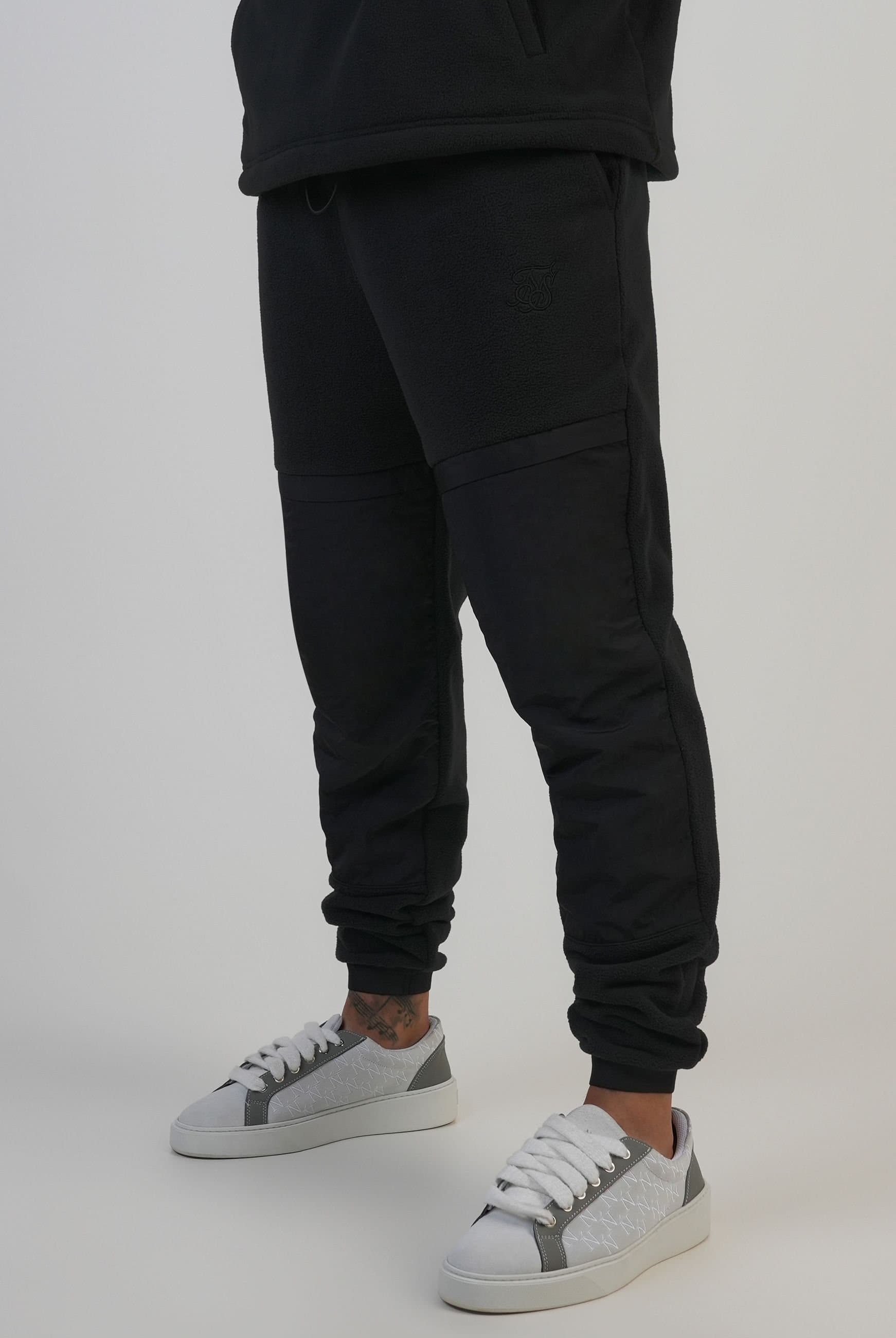 SikSilk SikSilk Men's Polar Fleece Joggers in Black