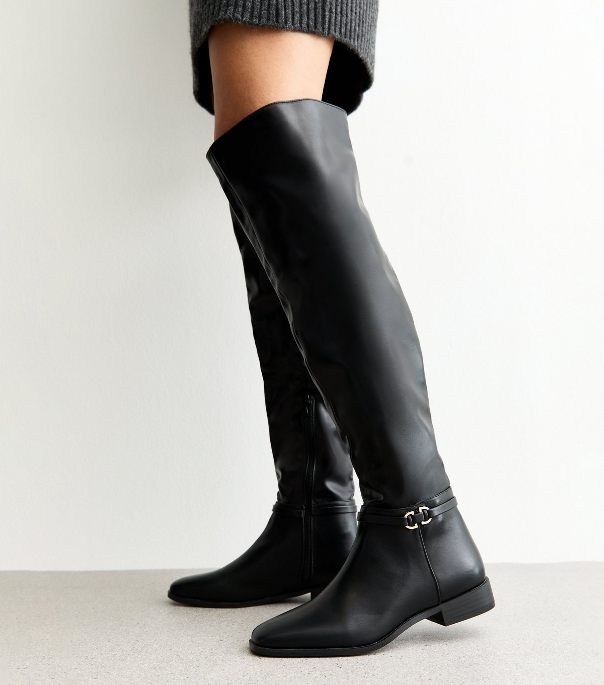 Public Desire Women's Black Faux Leather Boots Public Desire New Look - 2