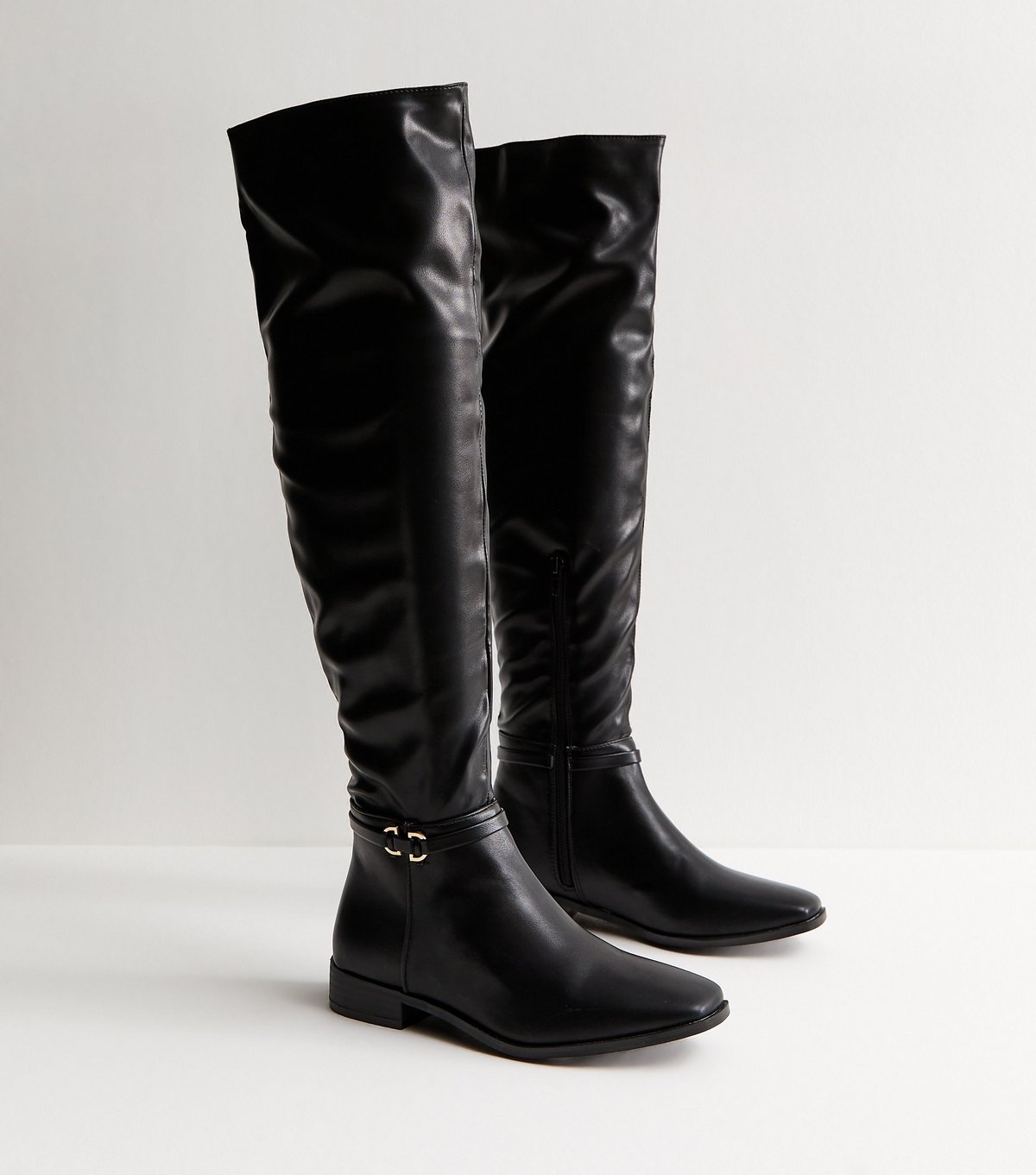 Public Desire Women's Black Faux Leather Boots Public Desire New Look - 3