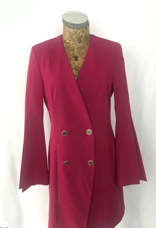 Rinascimento Rinascimento Blazer Giacca GIACCA medium hot pink new Flare Sleeve Mid Length  £179