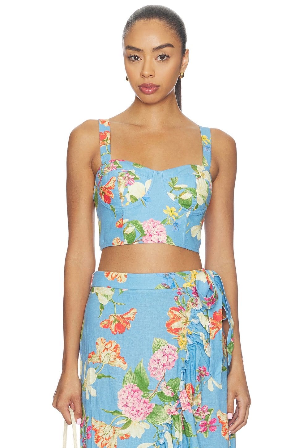 Revolve Yumi Kim Floral Crop Top and Skirt Set