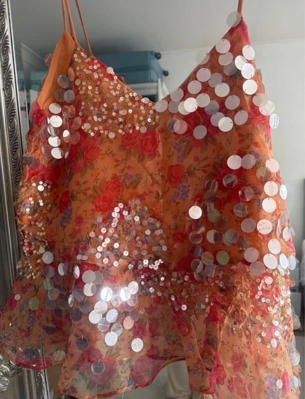 River Island River island viral Orange sequin cami