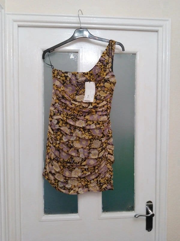 Zara Multi-Color Floral Chiffon Cocktail Dress