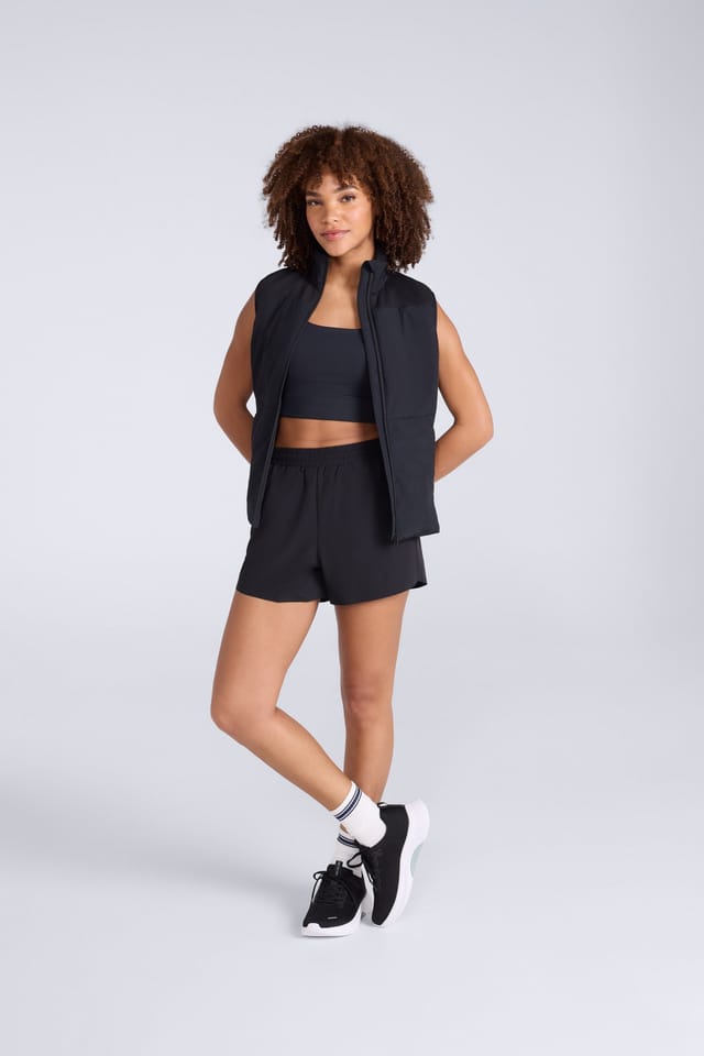 Animal Animal Women's Casual Lightweight Sleeveless Jacket Active Full Zip Outdoor Gilet in Black - 2