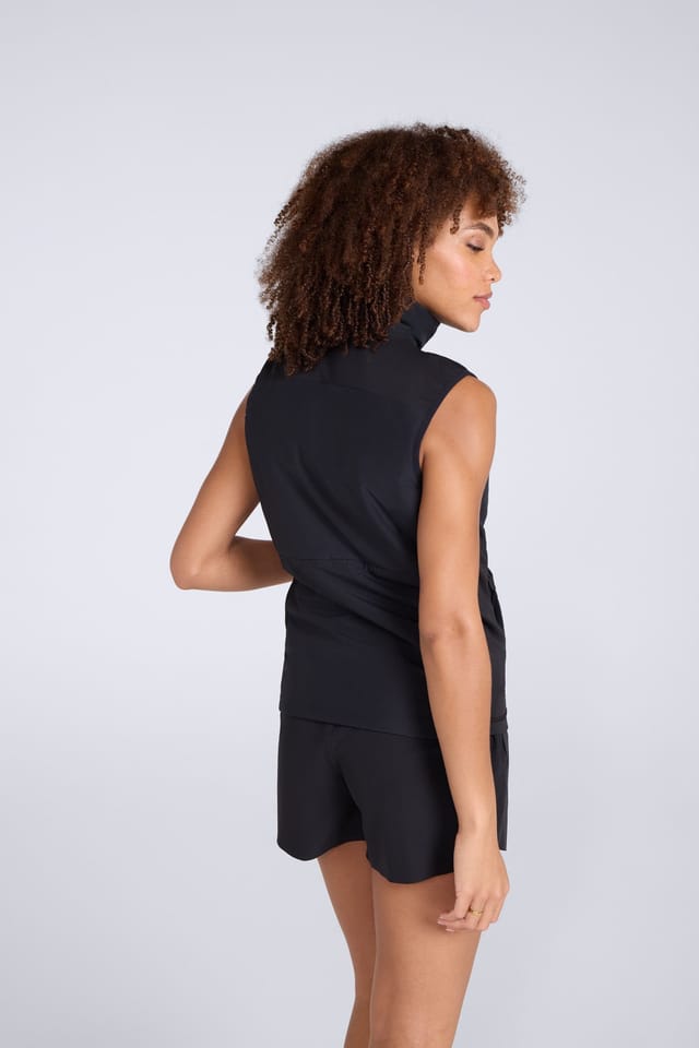 Animal Animal Women's Casual Lightweight Sleeveless Jacket Active Full Zip Outdoor Gilet in Black - 3