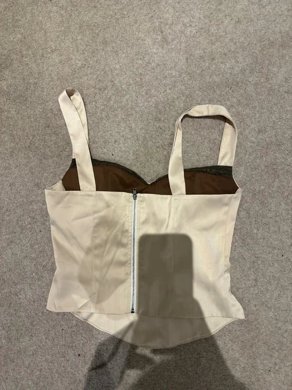 ASOS ASOS beige corset crop top