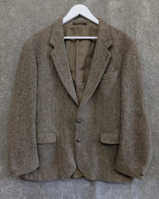 Harris Tweed Brown Herringbone Blazer Jacket