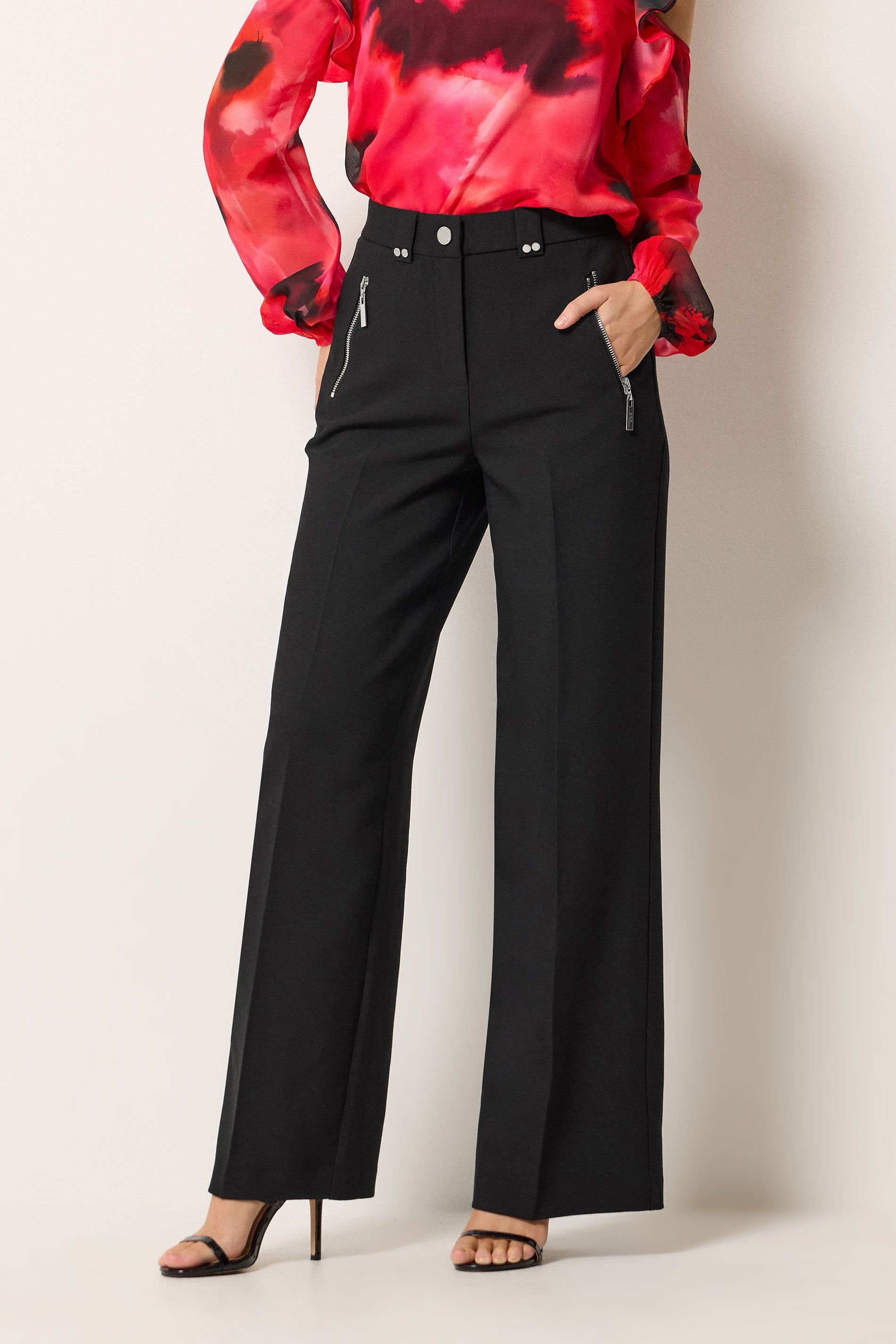 Star By Julien Macdonald Star by Julien Macdonald Women's Tailored Wide Leg Trousers in Black - 3