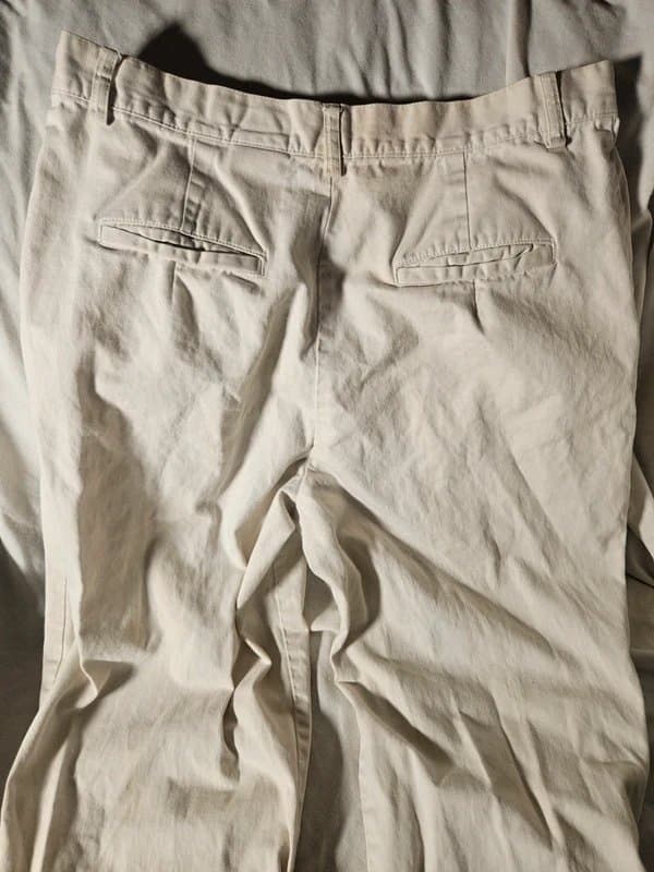 Eddie Bauer Eddie Bauer Women's Size 14 Cream/Natural Chino Pants 100% Cotton Made in Mexico