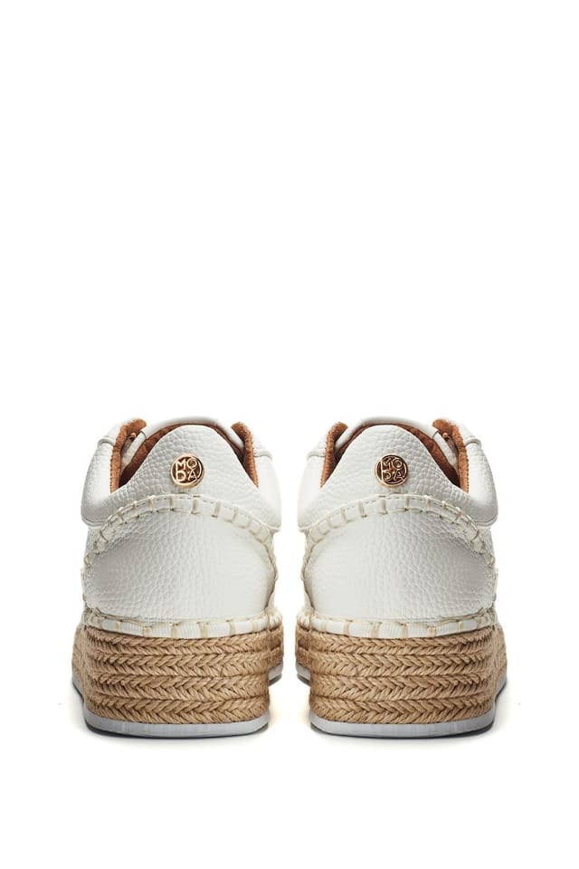 Moda In Pelle Moda In Pelle Women's Corie' Porvair Trainers in White - 3