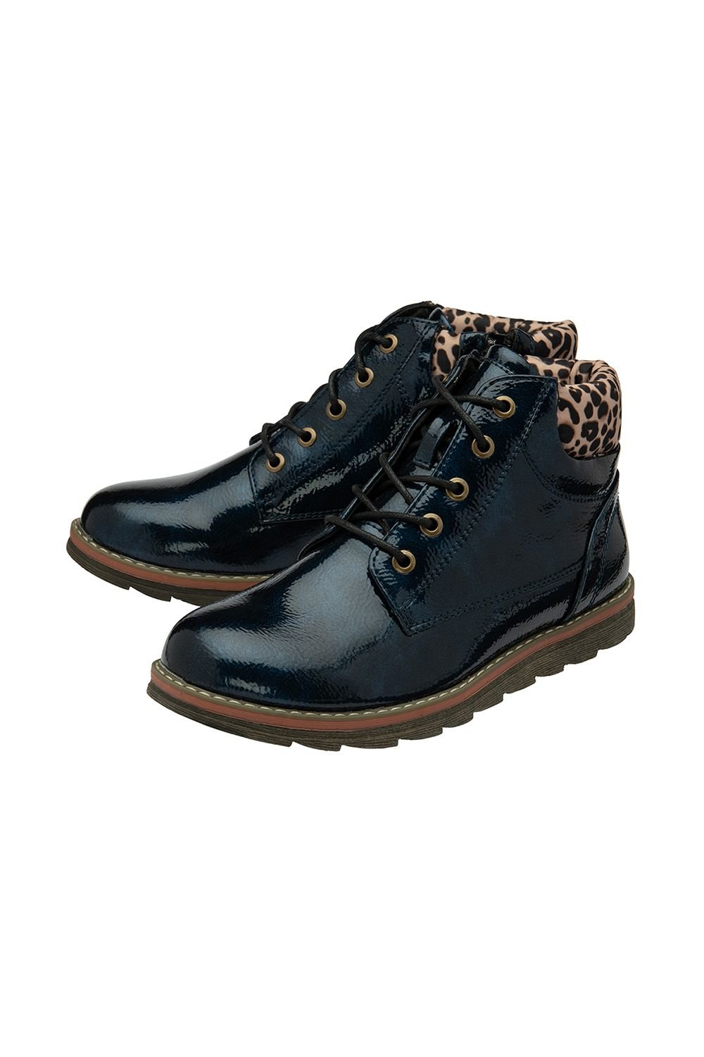 Lotus Lotus Women's 'Lexis' Patent Flat Ankle Boots in Navy - 2