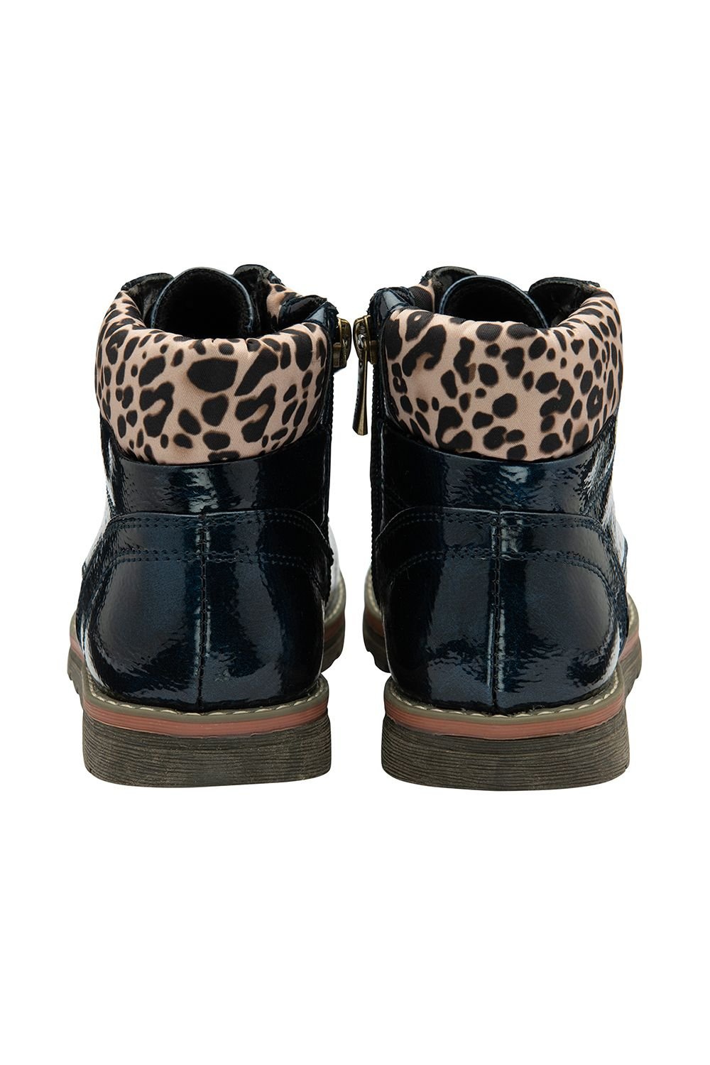 Lotus Lotus Women's 'Lexis' Patent Flat Ankle Boots in Navy - 3