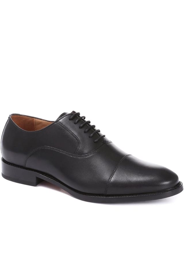 Jones Bootmaker Jones Bootmaker Men's Matthew Leather Oxford Shoes in Black - 2
