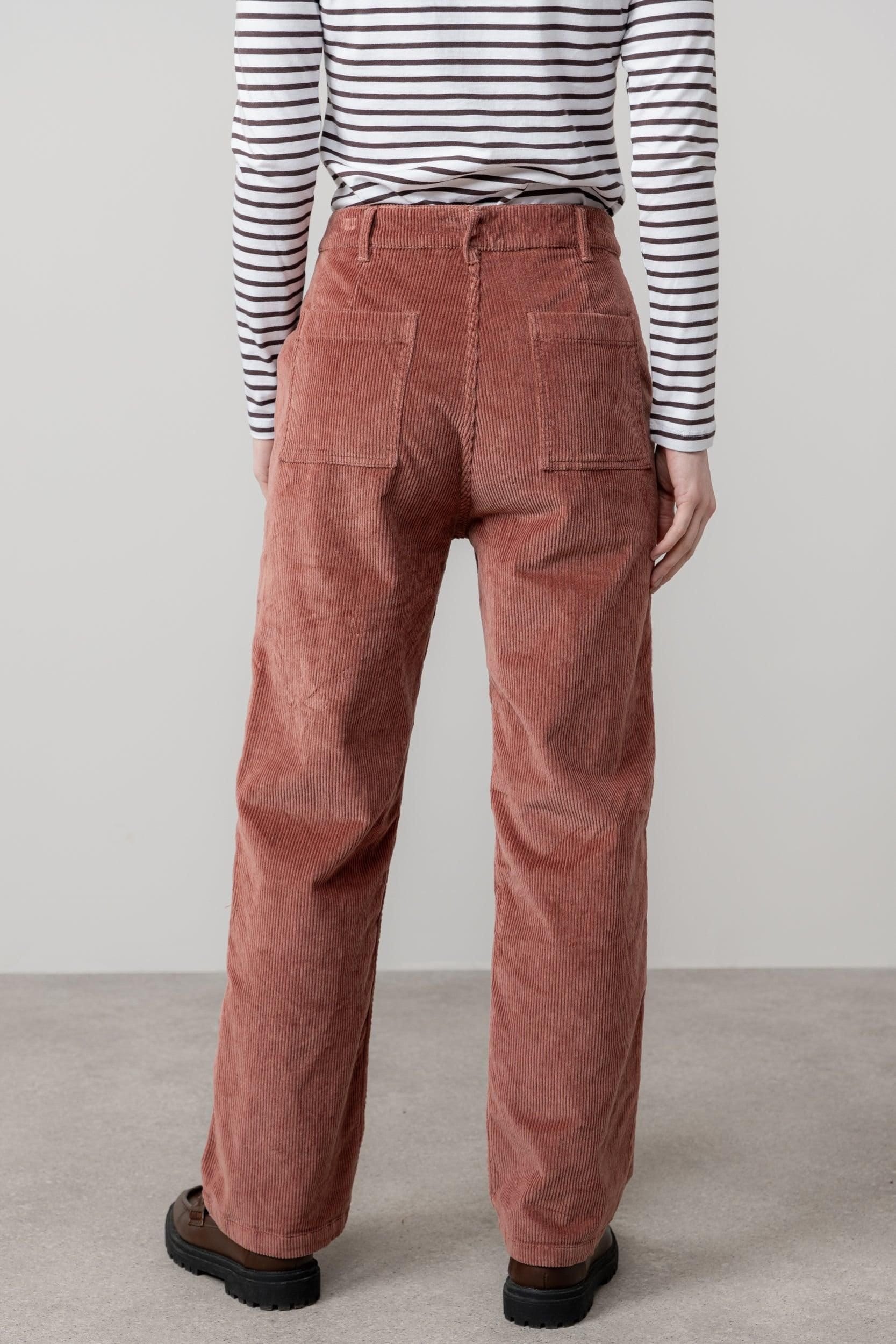 Lily & Me Lily & Me Women's Strachan Stretch Jumbo Cord Wide Leg Trousers in Dusty Pink - 4