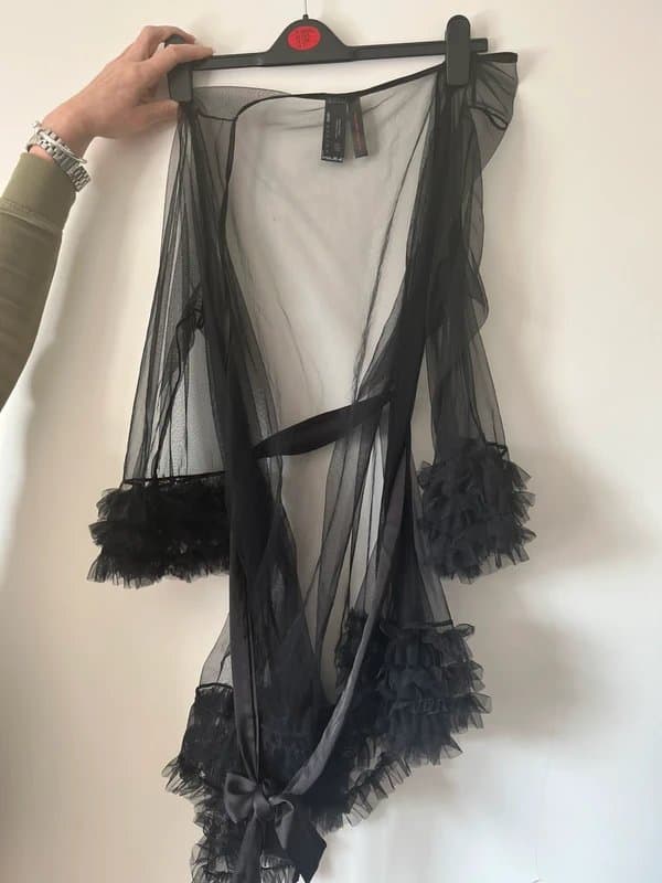 ASOS Black Mesh Robe