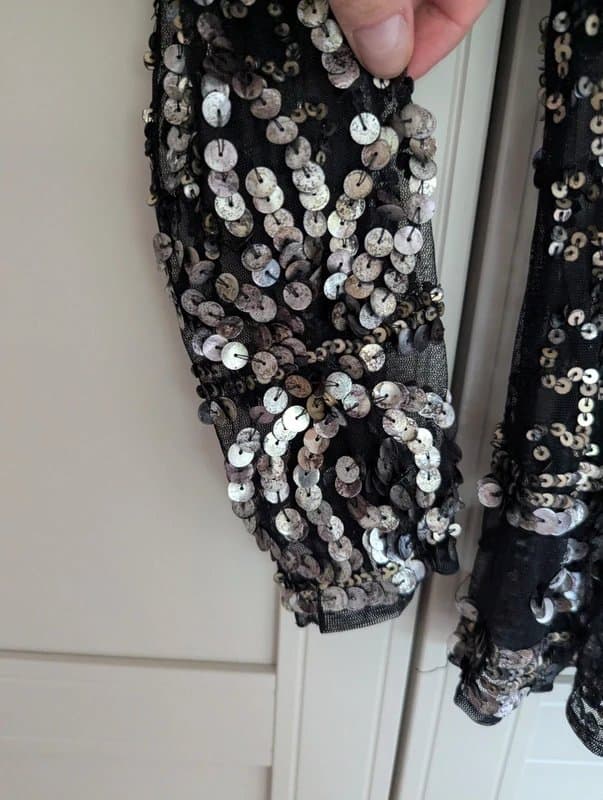 Topshop Rare Kate Moss for Topshop Sequin Mesh Cardigan blazer jacket | Size 10