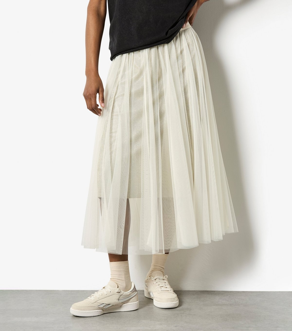 Apricot Women's Stone Sparkle Mesh Tulle Skirt Apricot New Look - 2