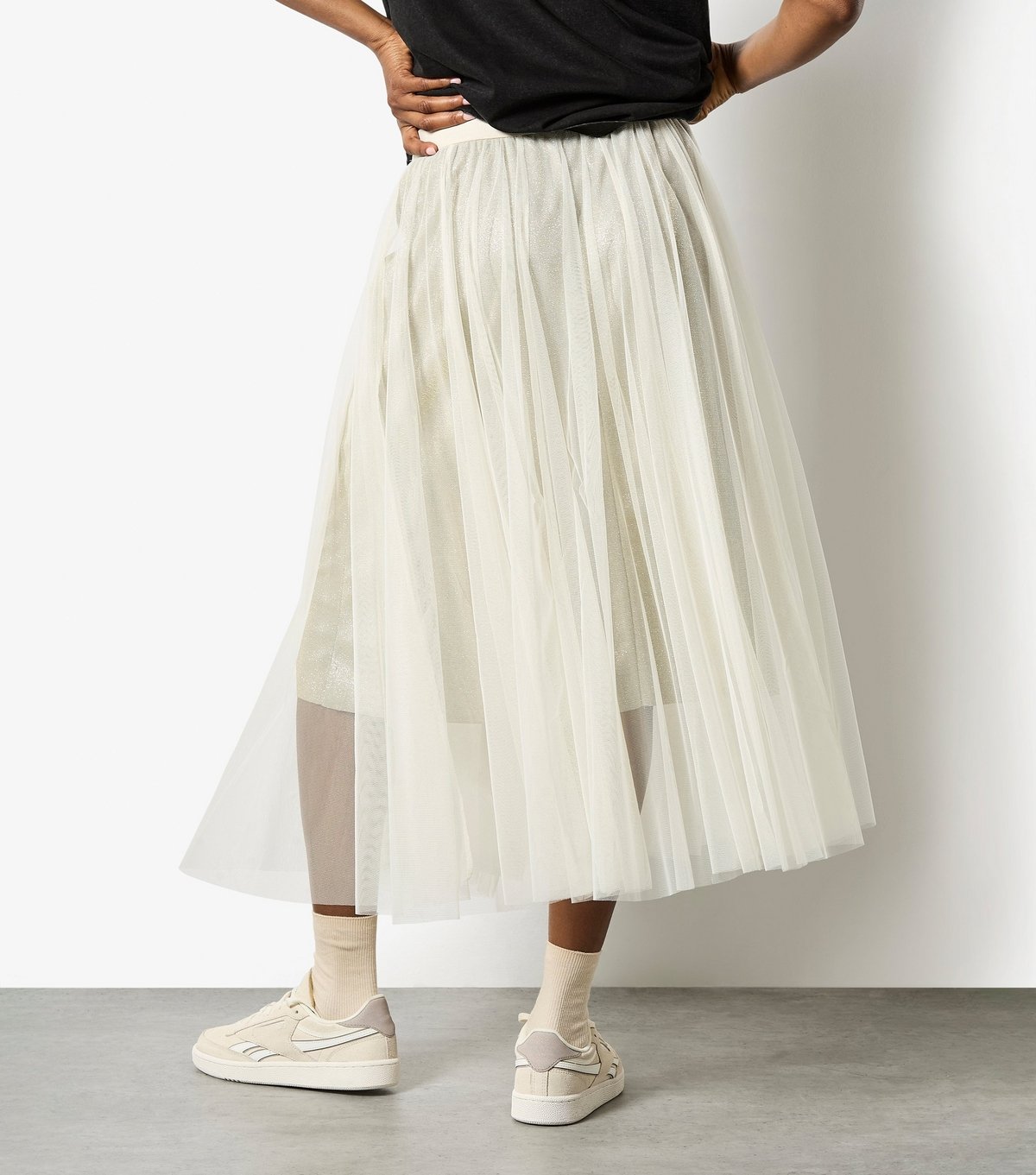 Apricot Women's Stone Sparkle Mesh Tulle Skirt Apricot New Look - 3