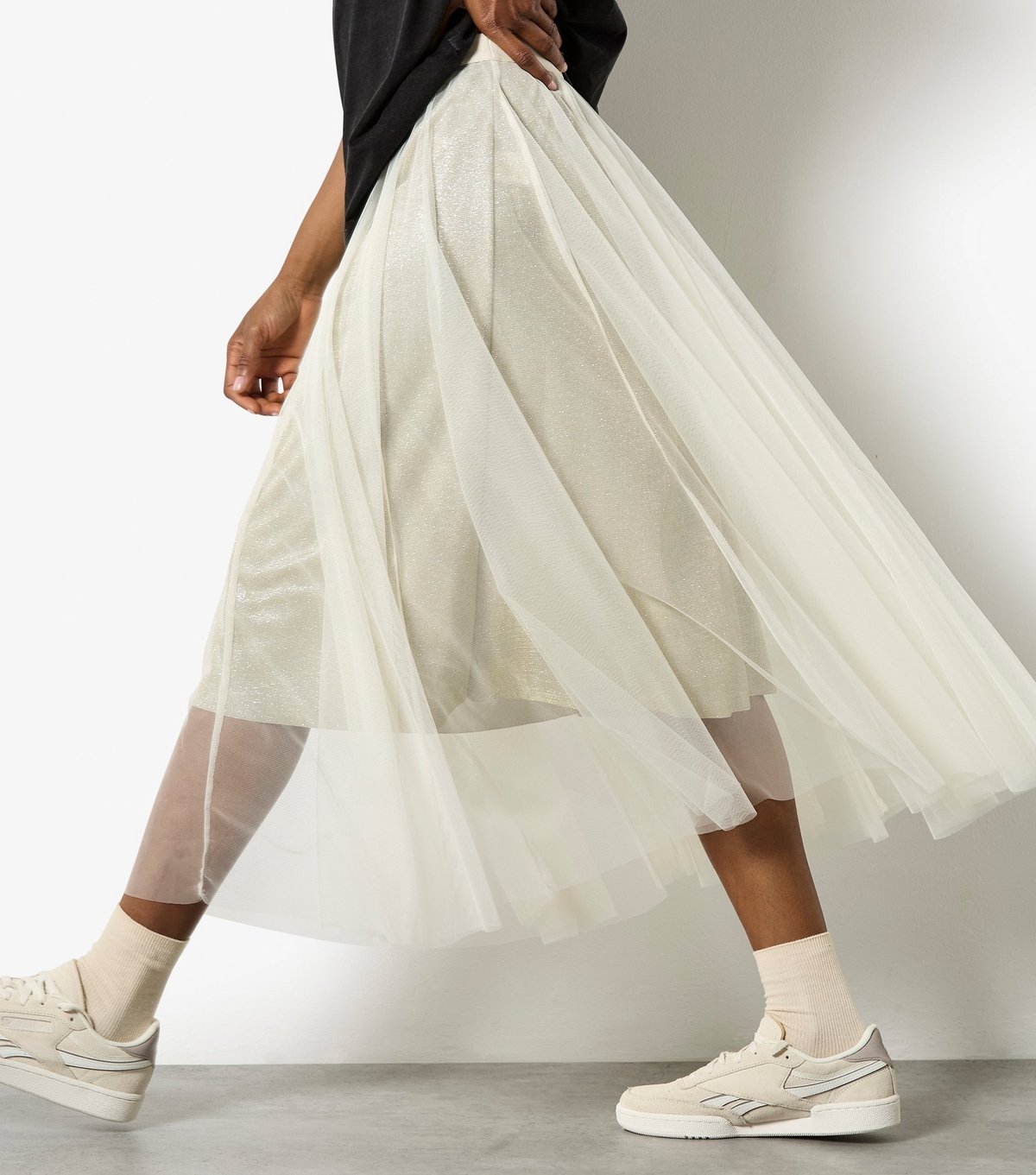 Apricot Women's Stone Sparkle Mesh Tulle Skirt Apricot New Look - 4