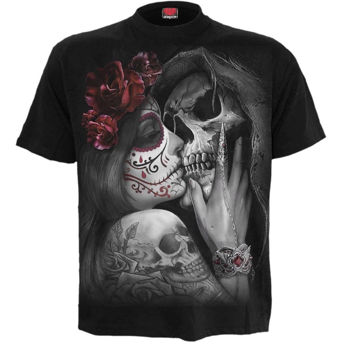 Spiral Spiral Men's DEAD KISS - T-Shirt Black