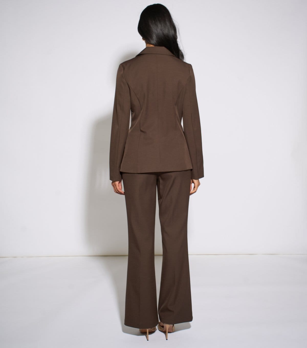 Gini London Women's Dark Brown Tailored Button Detail Blazer Gini London New Look - 4