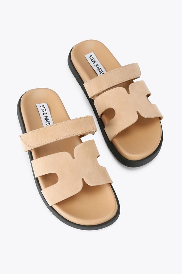 Steve Madden STEVE MADDEN Women's 'Missile 295' Suede Sandals in Beige - 2