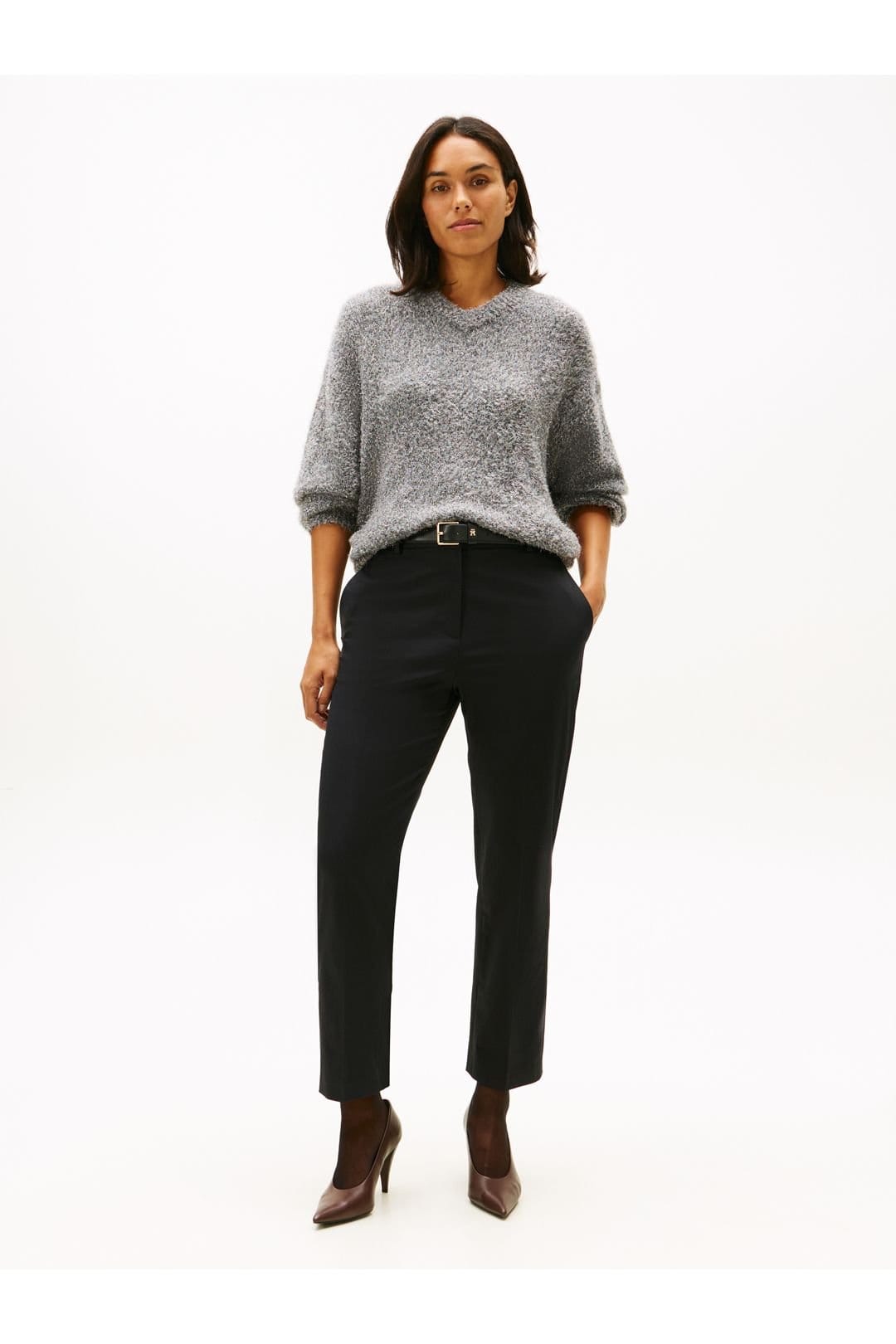 Tommy Hilfiger Tommy Hilfiger Women's Co Slim Straight Chino Black - 4
