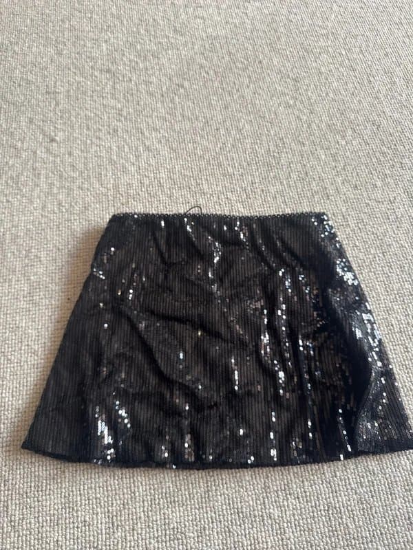 Bershka Bershka black sequin mini skirt
