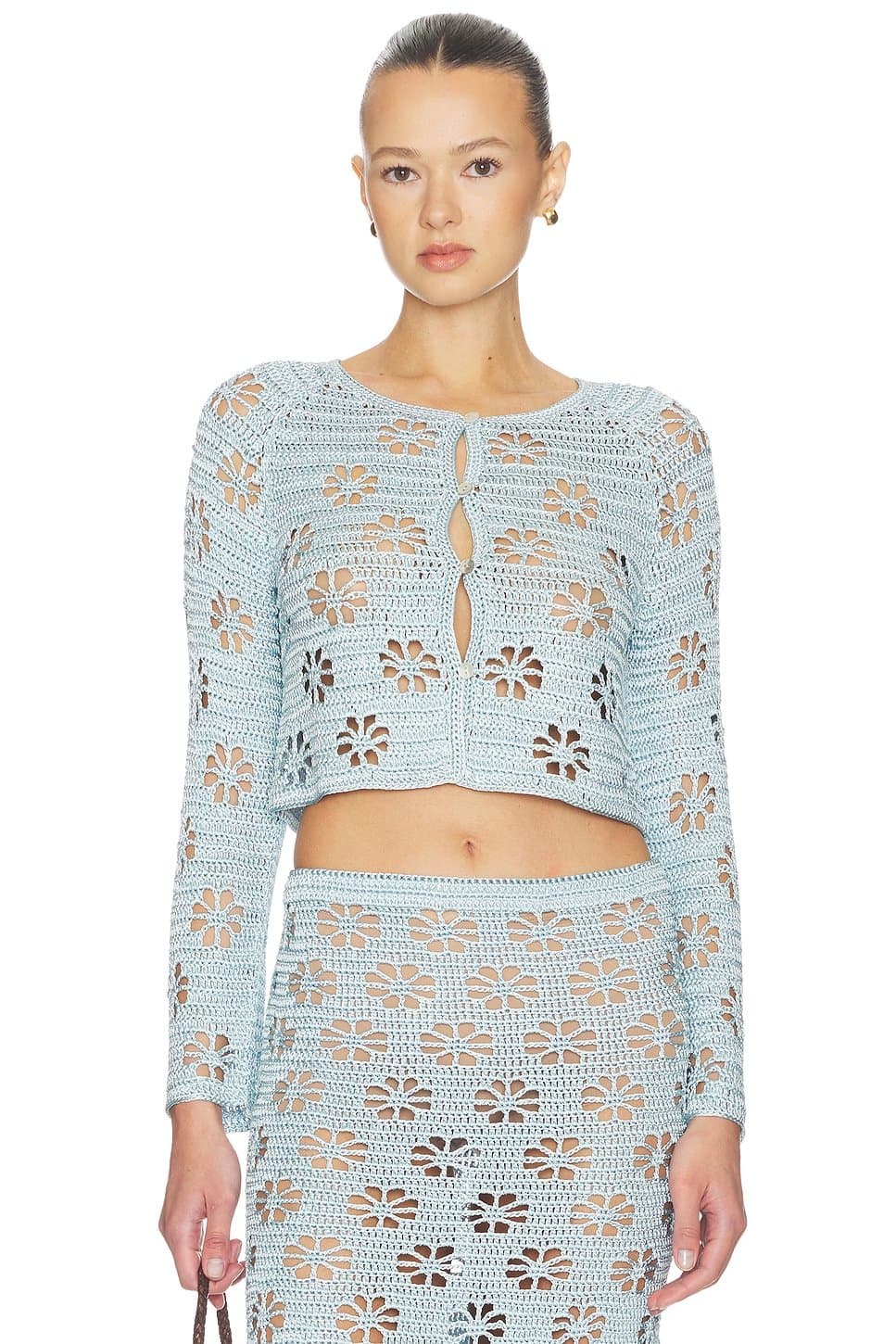 revolve Floral Crochet Cardigan