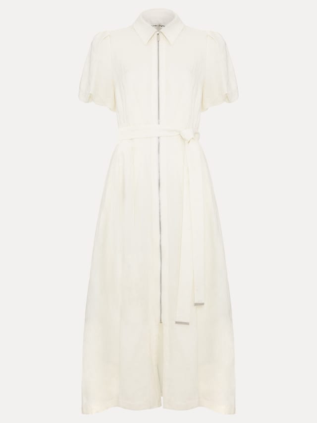 Phase Eight Phase Eight Women's Carlotta Linen Shirt Dress in Warm White - 2