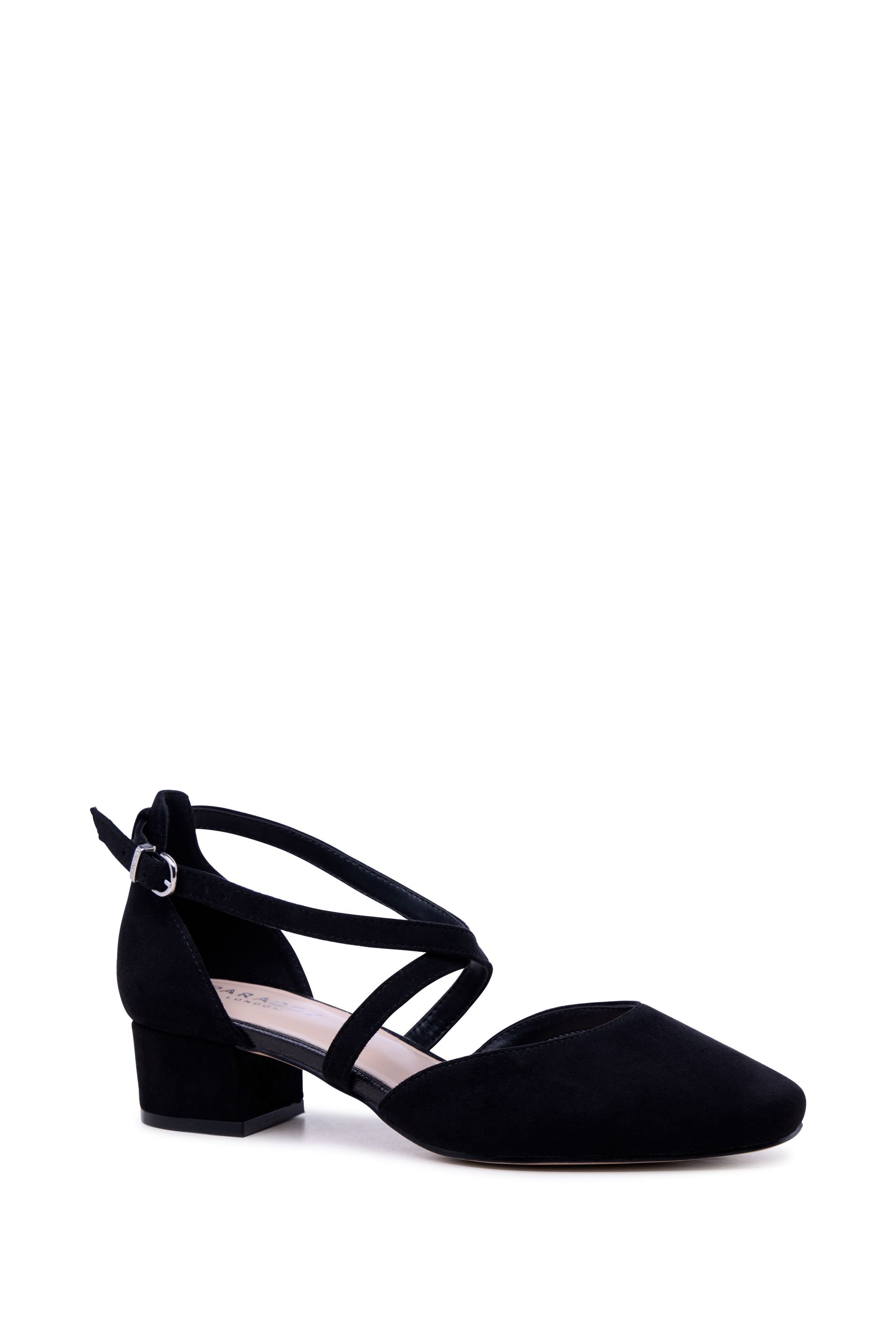 Paradox London Paradox London Women's Gemma' Wide Fit Cross Front Low Heel Shoes in Black - 2