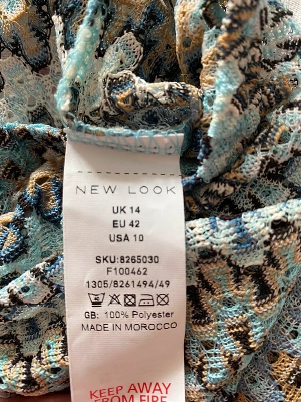 New Look Multi-Colour Crochet/Knit Flared Trousers