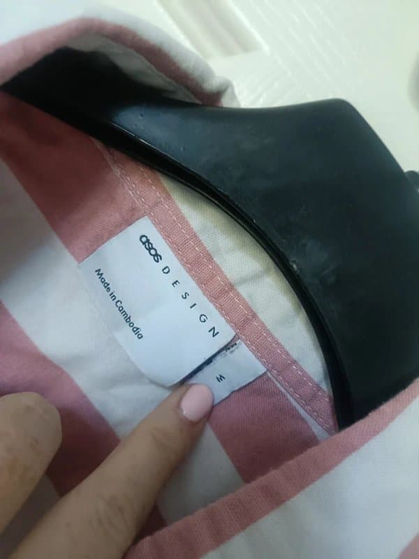 ASOS Design ASOS Design pink and white shirt