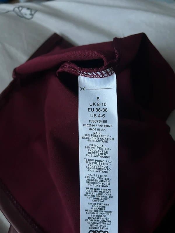 ASOS Burgundy faux leather skirt