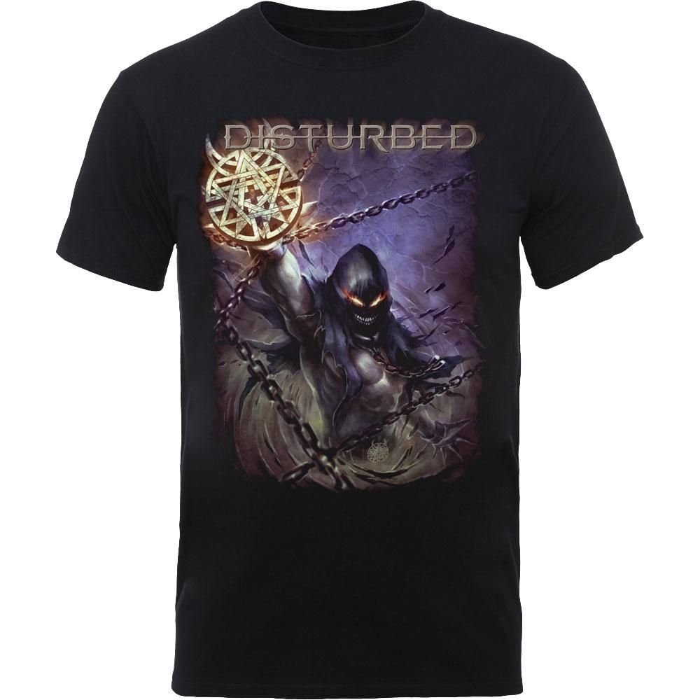 Disturbed Disturbed Men's Vortex Colours Cotton T-Shirt in Black - 2
