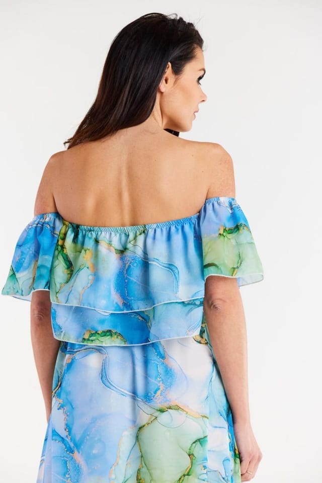 Love Lace Love Lace Women's Short Chiffon Blouse With Ruffle Sleeves - 3