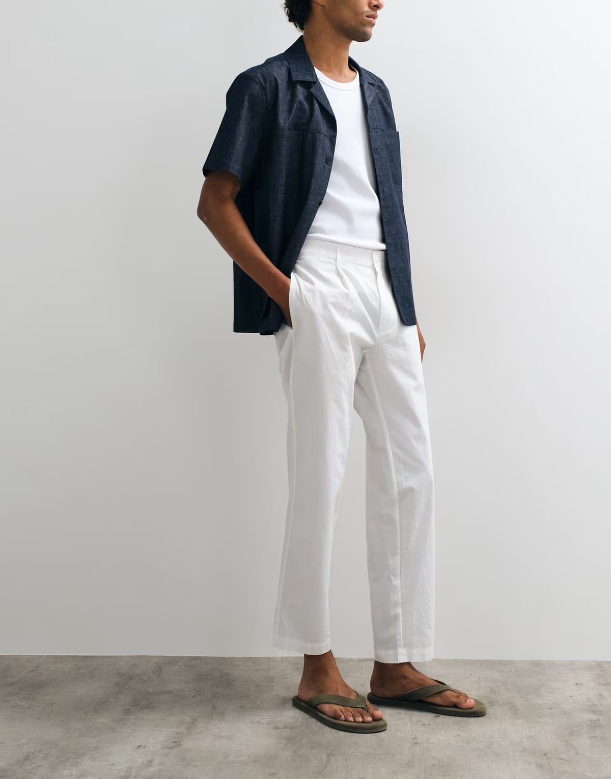 ASOS Mango straight trouser in white - 1