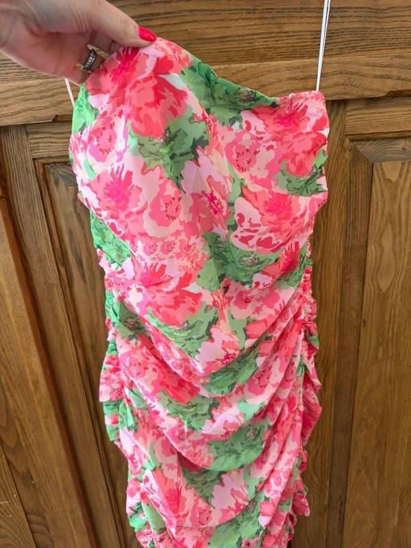 Pretty Lavish Pretty lavish strapless bandeau ruched dress midi uk10 size small
