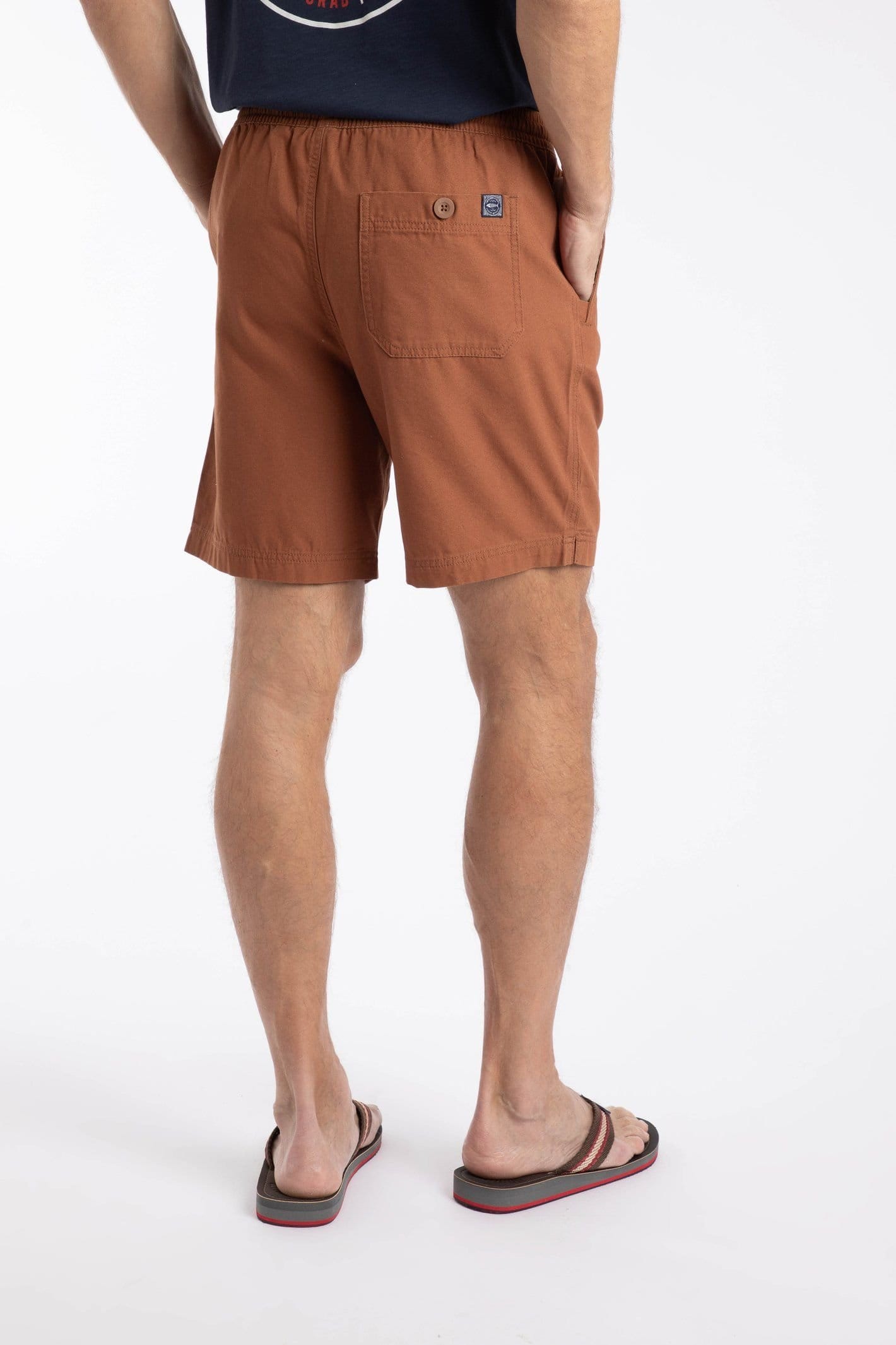 Weird Fish Weird Fish Men's Weston Canvas Shorts in Burnt Orange - 4