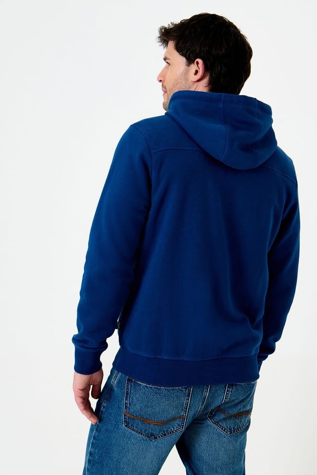 Saltwell Saltwell Men's Zip Through Hoodie in Indigo - 2
