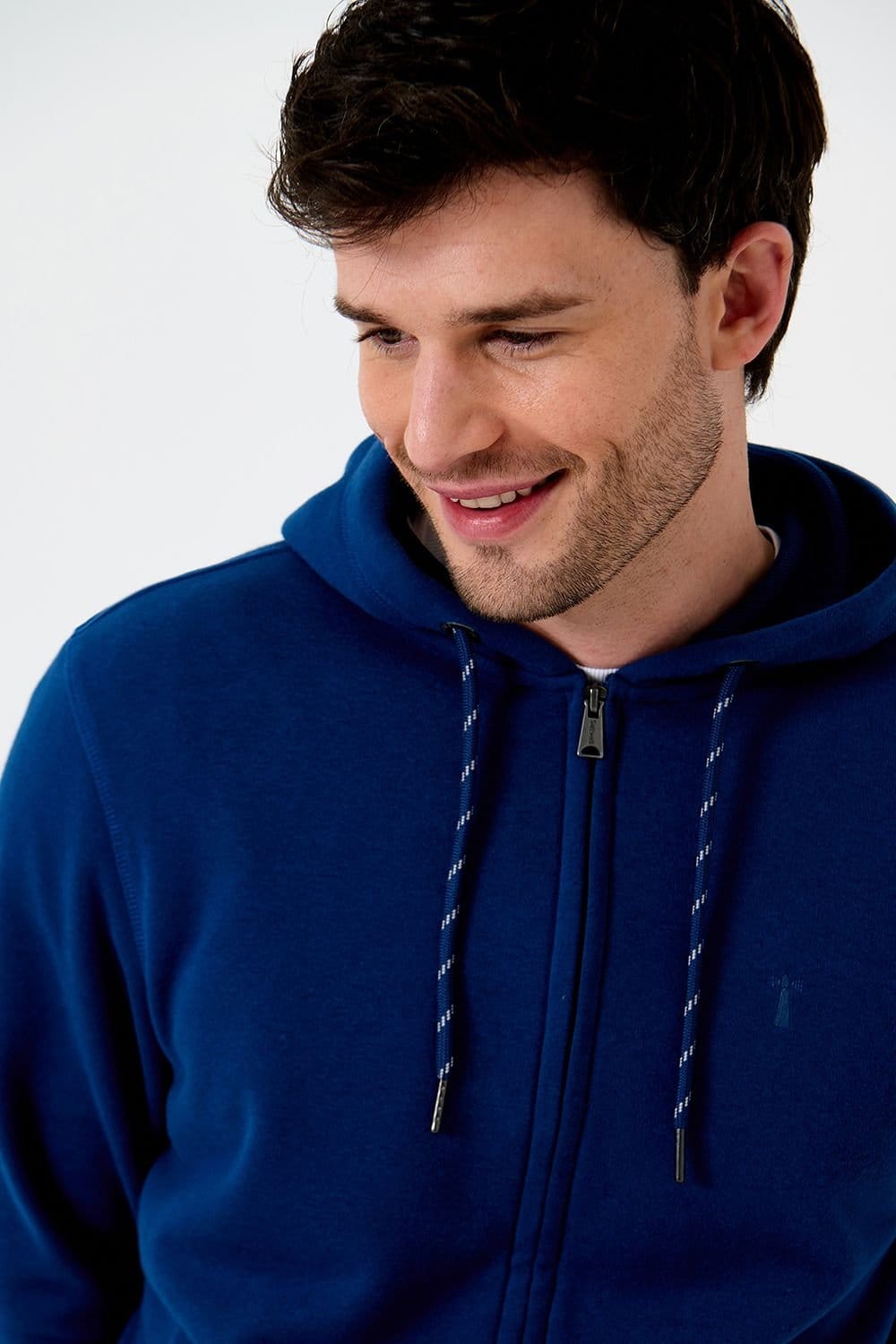 Saltwell Saltwell Men's Zip Through Hoodie in Indigo - 4