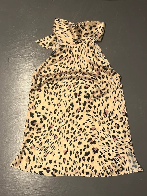 Never Fully Dressed Never fully dressed satin leopard blouse top