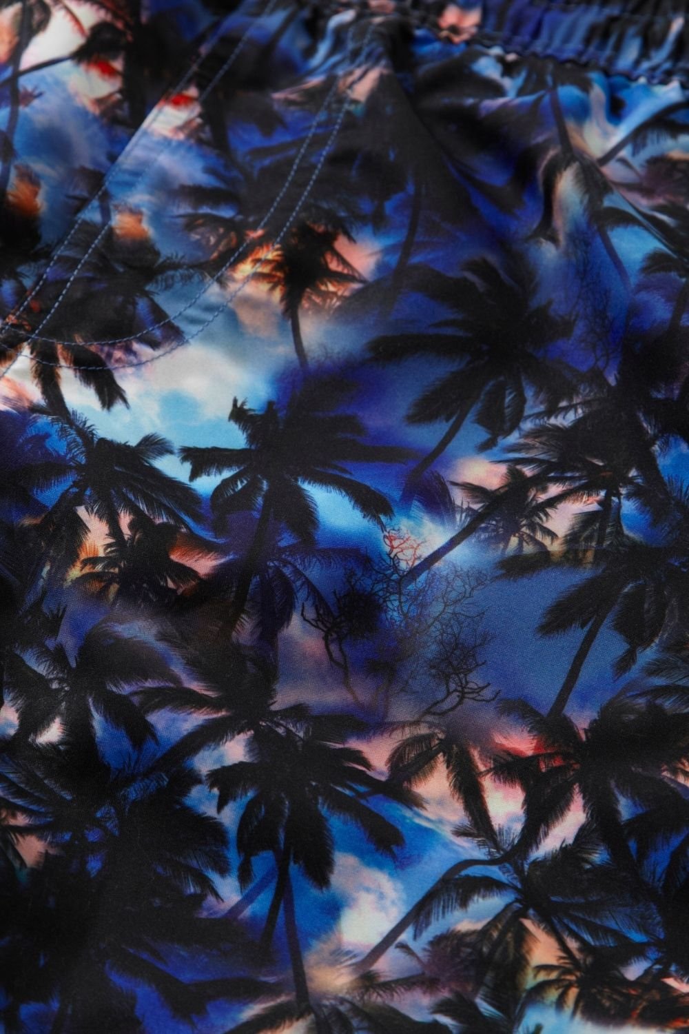 H2O H2O Men's Palm Print Swim Board Shorts in Black - 3