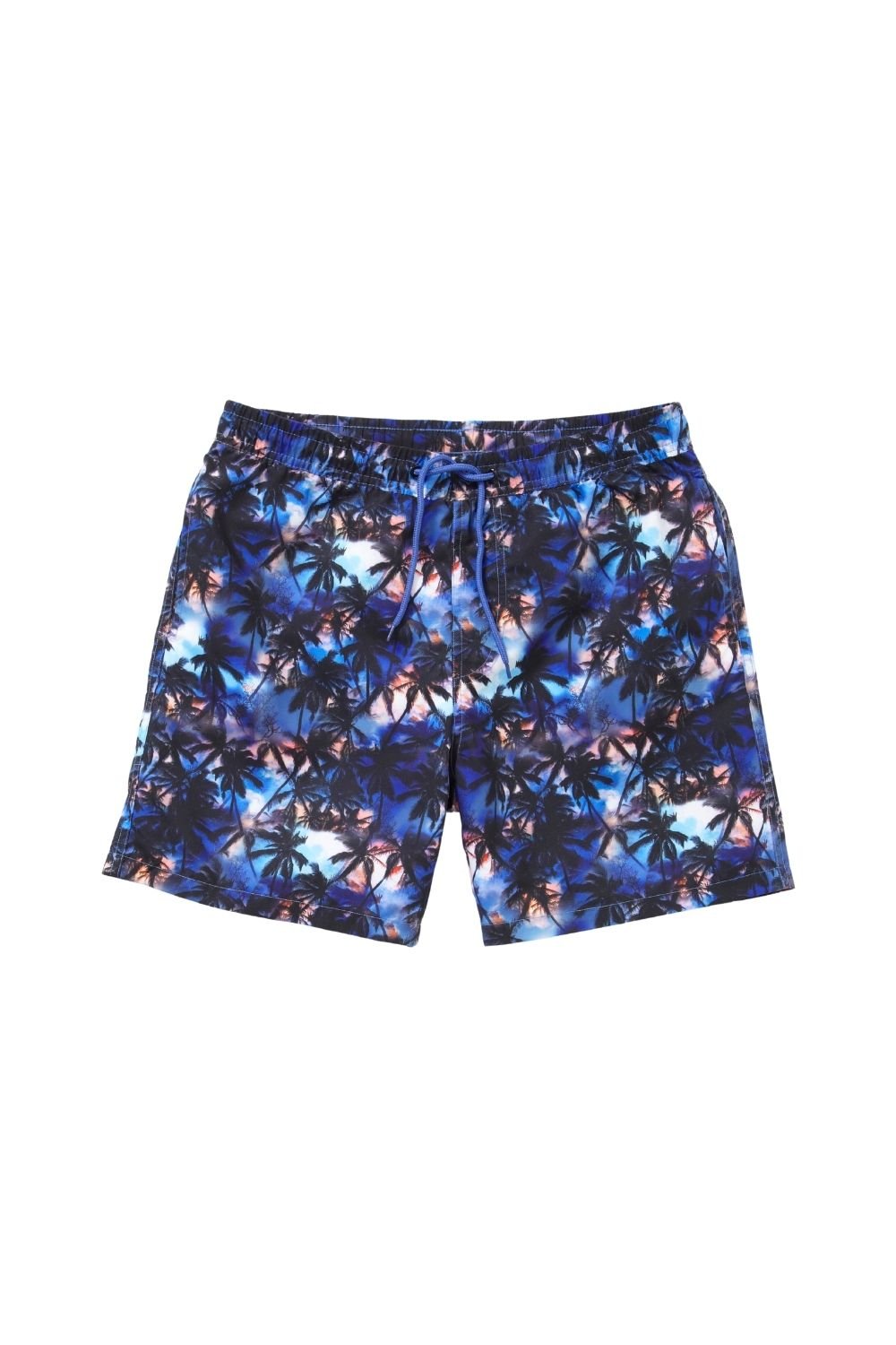 H2O H2O Men's Palm Print Swim Board Shorts in Black - 4