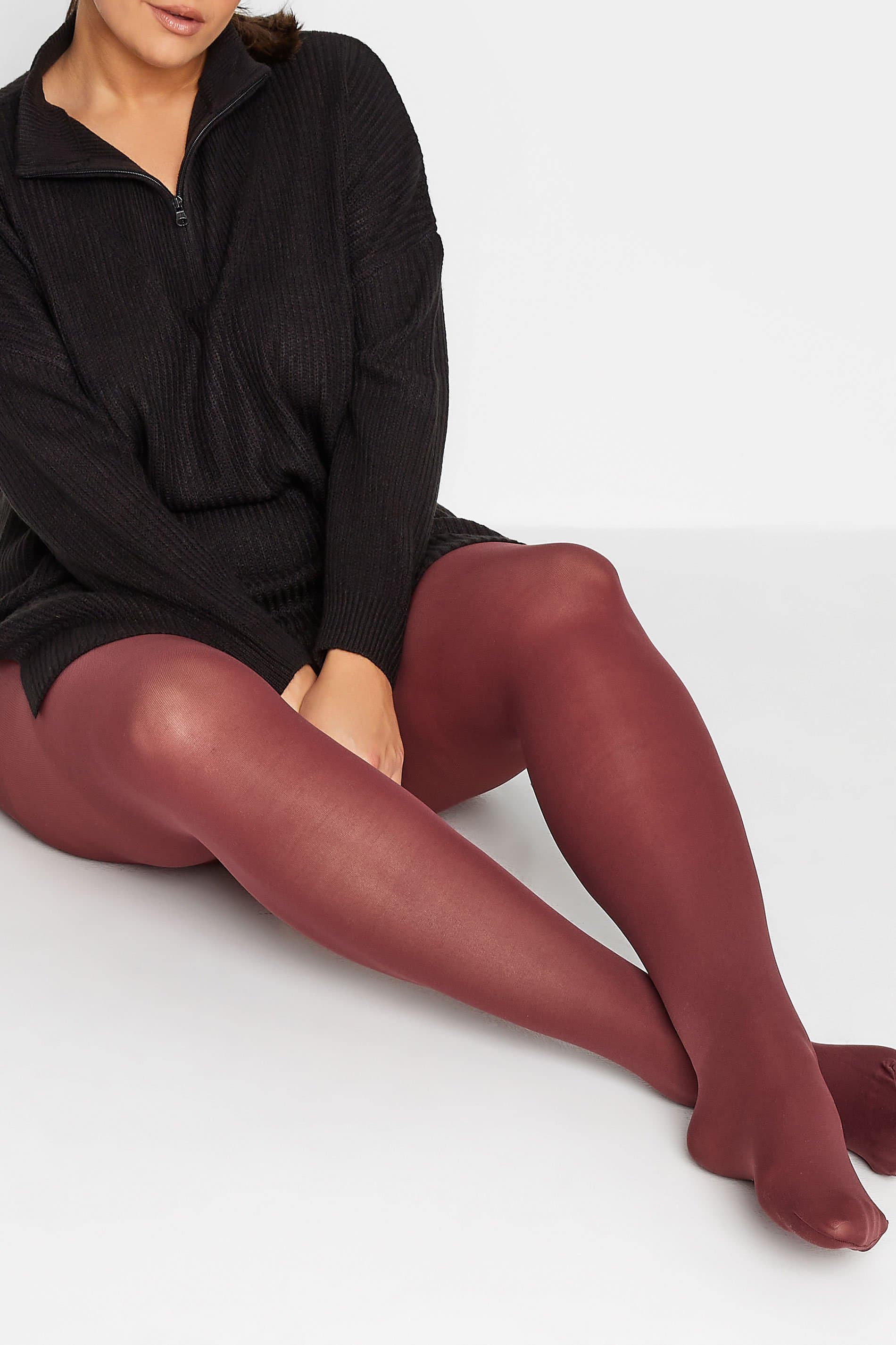 Yours Burgundy 50 Denier Tights